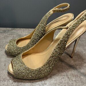 Imagine by Vince Camuto - Glittery Slingback Platform Heels - 9.5
